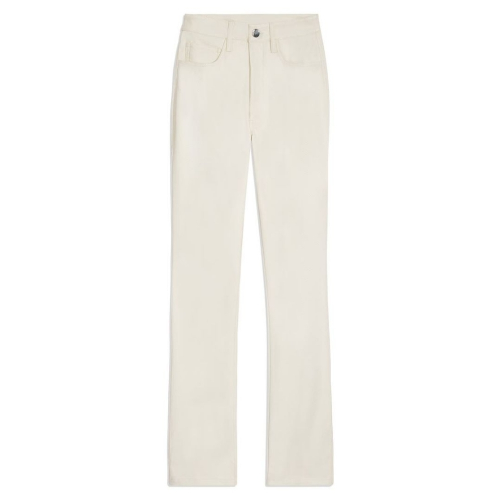 WeWoreWhat White Croc Embossed Flare Leg Pants